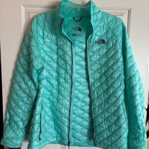 Women's Teal North Face Puffer Jacket